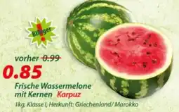 Hepsi-Markt Frische Wassermelone mit Kernen Karpuz Angebot