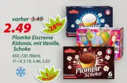 Hepsi-Markt Plombir Eiscreme Kidsmix, mit Vanille, Schoko Angebot