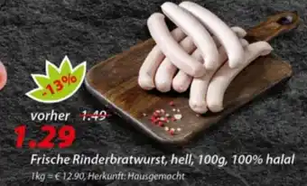 Hepsi-Markt Frische Rinderbratwurst, hell, 1009, 100% halal Angebot