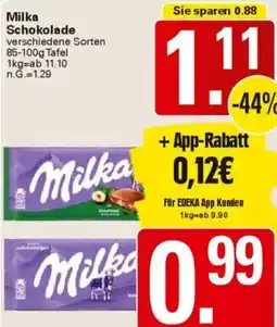 WEZ Milka Schokolade Angebot