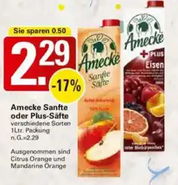 WEZ Amecke Sanfte oder Plus-Säfte Angebot