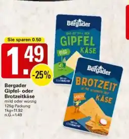 WEZ Bergader Gipfel- oder Brotzeitkäse Angebot