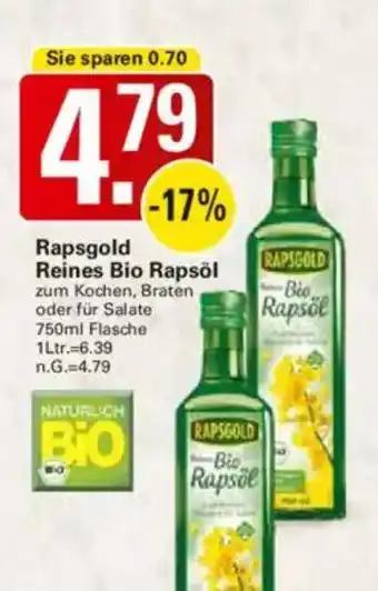 WEZ Rapsgold Reines Bio Rapsöl Angebot