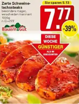 WEZ Zarte Schweine- lachssteaks Angebot