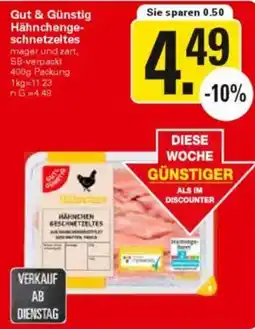 WEZ Gut & Günstig Hähnchenge- schnetzeltes Angebot