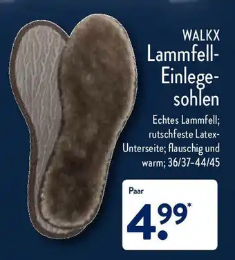 Aldi Nord Walkx Lammfell Einlegesohlen Angebot