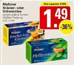 WEZ Meẞmer Kräuter- oder Schwarztee Angebot