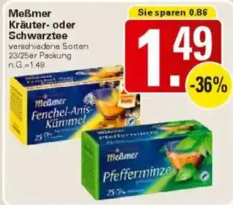 WEZ Meẞmer Kräuter- oder Schwarztee Angebot