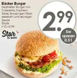 WEZ Bäcker Burger Angebot