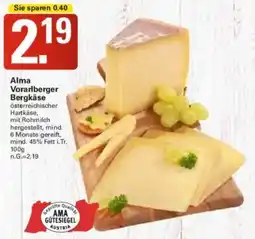WEZ Alma Vorarlberger Bergkäse Angebot