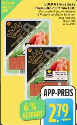 WEZ EDEKA Herzstücke Prosciutto di Parma DOP Angebot