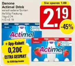 WEZ Danone Actimel Drink Angebot