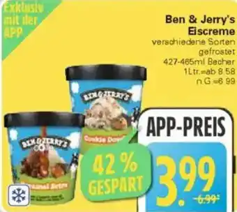 WEZ Ben & Jerry's Eiscreme Angebot