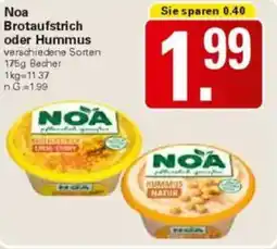 WEZ Noa Brotaufstrich oder Hummus Angebot