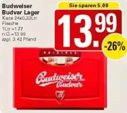 WEZ Budweiser Budvar Lager Angebot