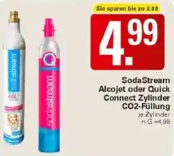 WEZ SodaStream Alcojet oder Quick Connect Zylinder CO2-Füllung Angebot