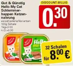 WEZ Gut & Günstig Hello My Cat Schlemmerhappen Katzennahrung Angebot