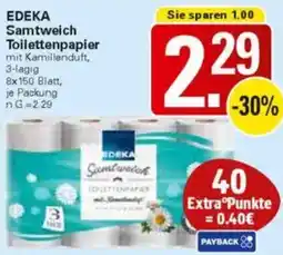 WEZ EDEKA Samtweich Toilettenpapier Angebot