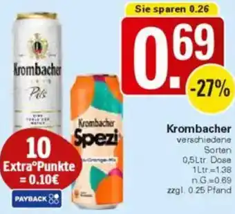 WEZ Krombacher Angebot