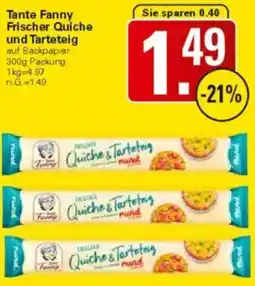 WEZ Tante Fanny Frischer Quiche und Tarteteig Angebot