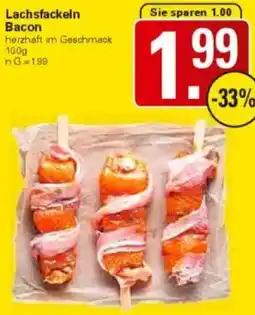 WEZ Lachsfackeln Bacon Angebot