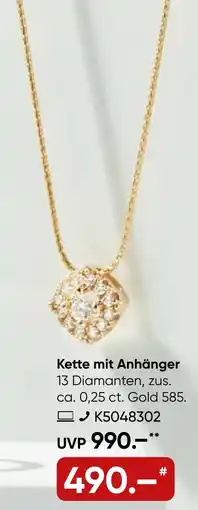 Galeria MONCARA Kette mit Anhänger Angebot