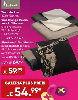 Galeria Biederlack Wohndecken Angebot
