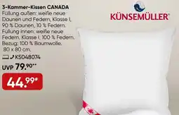 Galeria KÜNSEMÜLLER 3-Kammer-Kissen CANADA Angebot
