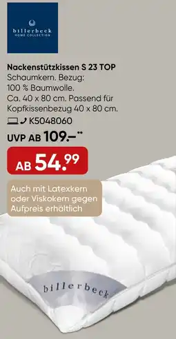 Galeria Billerbeck Nackenstützkissen S 23 TOP Angebot