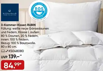 Galeria Billerbeck 3-Kammer-Kissen RUBIN Angebot
