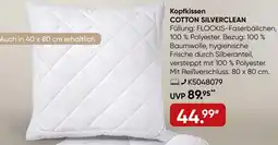 Galeria Billerbeck Kopfkissen COTTON SILVERCLEAN Angebot