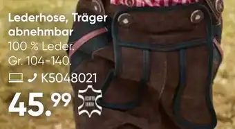Galeria Lederhose, Träger abnehmbar Angebot