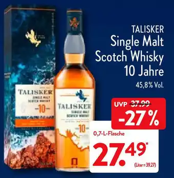 Aldi Nord Talisker Single Malt Scotch Whisky 10 Jahre 0,7L Angebot