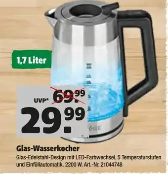 Hagebau Glas-Wasserkocher Angebot