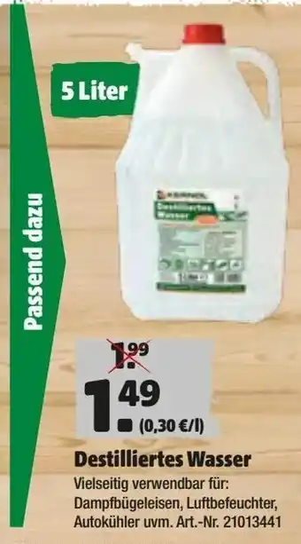 Hagebau Destilliertes Wasser 5L Angebot