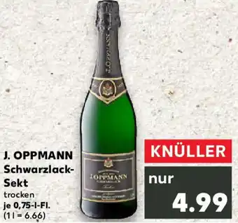 Kaufland J. OPPMANN Schwarzlack Sekt Angebot