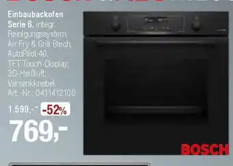 Opti Wohnwelt BOSCH Einbaubackofen Serie 6 Angebot