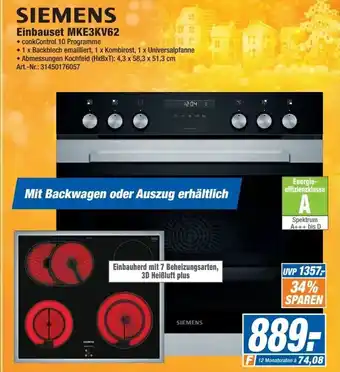 Expert Siemens Einbauset MKE3KV62 Angebot