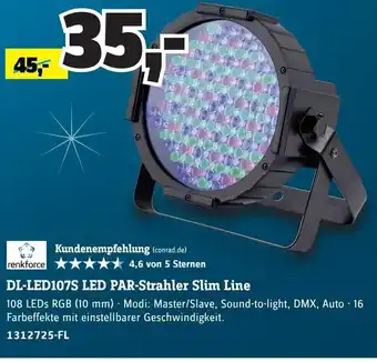 Conrad DL LED1075 LED PAR Strahler Slim Line Angebot