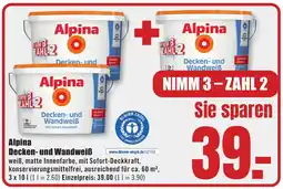 B1 Discount Baumarkt Alpina Decken- und Wandweiß Angebot
