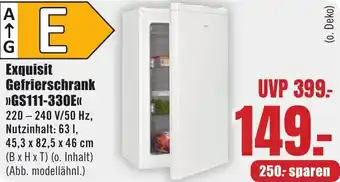 B1 Discount Baumarkt Exquisit Gefrierschrank GS111-330E Angebot
