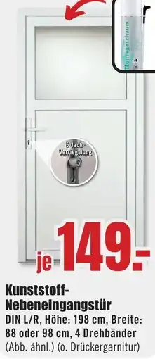 B1 Discount Baumarkt Kunststoff Nebeneingangstür Angebot