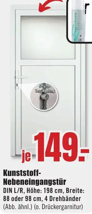 B1 Discount Baumarkt Kunststoff Nebeneingangstür Angebot