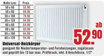 B1 Discount Baumarkt Universal-Heizkörper Angebot