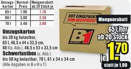 B1 Discount Baumarkt Umzugskarton Angebot