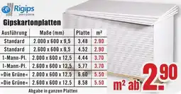 B1 Discount Baumarkt Rigips Gipskartonplatten Angebot