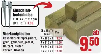 B1 Discount Baumarkt Vierkantpfosten Angebot