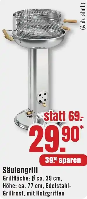 B1 Discount Baumarkt Säulengrill Angebot