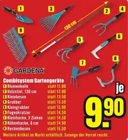 B1 Discount Baumarkt GARDENA Combisystem Gartengeräte Angebot