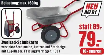 B1 Discount Baumarkt Zweirad-Schubkarre Angebot